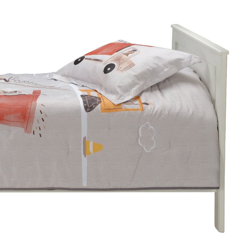 Bedtime Originals Construction Zone Twin Quilt & Pillow Sham Set, 3 of 9