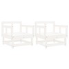 vidaXL Patio Chairs 2 pcs White Solid Wood Pine - 2 of 4