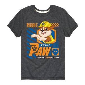 Boys' - Paw Patrol - Team Paw Rubble Short Sleeve Graphic T-Shirt - 1 of 4