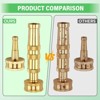 Infurnic Hose Nozzles and Wands 2 PCS Solid Brass Nozzle Bundle, Garden Hose Nozzle with Adjustable Twist, High Pressure Hose Nozzlefor Garden - 2 of 4