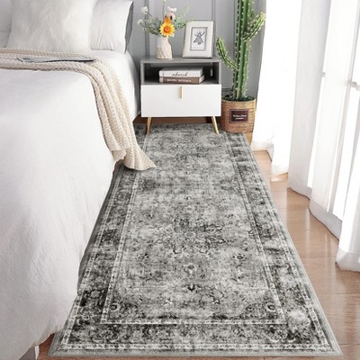 Area Rug Living Room, Vintage Washable Non-Slip Rugs, Carpet for Bedroom, Kitchen, Hallway, Dining Room