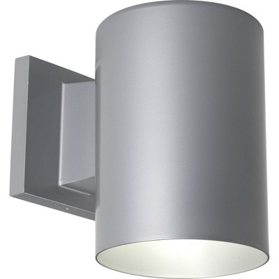 White Porcelain Cylinder Wall Sconce with Bronze Finish