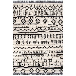 Nuloom Tessa Geometric 4x6 Shag Indoor Area Rug for Living Room Bedroom Dining Room Nursery Kitchen, Beige/Ivory - 1 of 4
