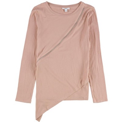 bar III Womens Zipper Detail Pullover Blouse