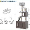 Modern 2-In-1 Cat Tree – Built-In Litter Box Enclosure, Space-Saving Cat Tower - 2 of 4