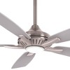 52" Minka Aire Modern Indoor Ceiling Fan with LED Light Remote Control Brushed Nickel for Living Room Kitchen Bedroom Family Home - 4 of 4