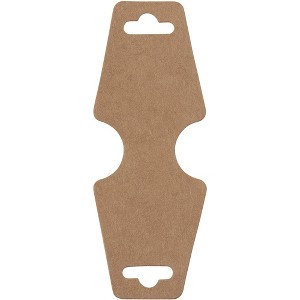 Juvale 200-Pack Kraft Brown Blank Bracelet Necklace Display Card Jewelry Hanging Anklet - 1 of 4