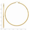 Black Bow Jewelry 2mm x 75mm 14k Yellow Gold Polished Tube Round Hoop Earrings - 4 of 4