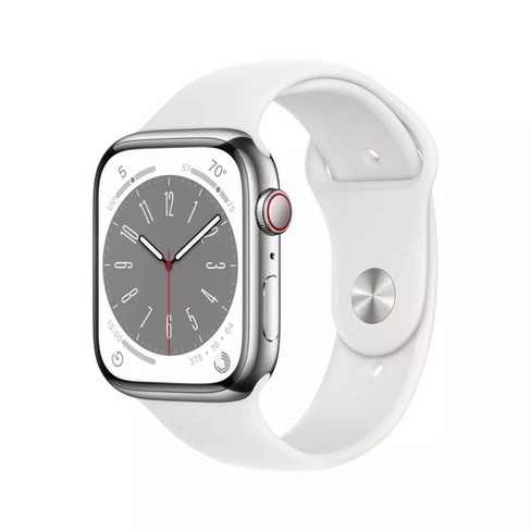 Apple Watch Series 8 Gps Aluminum Target - Refurbished - Silver Band 41mm Certified (2022, Cellular Sport Case + : White S/m Target With 8th Generation)