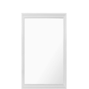 SEVOBAL Bathroom Vanity Mirrors Shatterproof Safety Sleek Metallic Beveled Glass Mirror Robust and Safe, White, 38.19"*0.87"*38.19" - 1 of 4