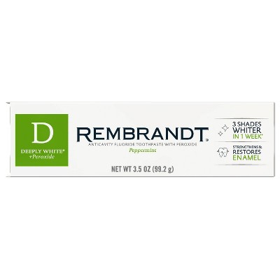 Rembrandt Deeply White & Peroxide Whitening Toothpaste - Peppermint