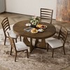 Whisen 5-Piece Retro Rustic Functional Dining Set with 1 Extendable Table and 4 Upholstered Chairs - 2 of 4