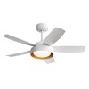 TOBILI 42 Inch Ceiling Fans with LED Light 22W and 6 Wind Speed White for Bedroom - 2 of 4
