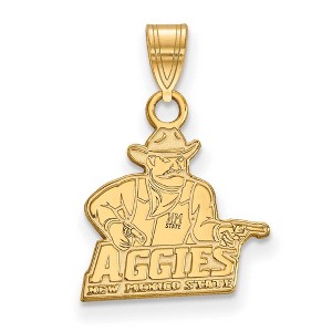 Black Bow Jewelry 14k Yellow Gold New Mexico State Aggies NCAA Small Pendant - 1 of 3