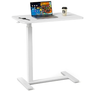 TUYOHW Adjustable Overbed Table with Wheels,Mobile Laptop Desk with Lockable Casters,Portable Standing Desk for Office & Home - 1 of 4