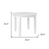 HomeRoots 39" White Solid Wood Round Top Dining Table - 3 of 4