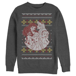 Men's Disney Princesses Ugly Christmas Favorite Sweatshirt - 1 of 3