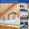 BWE 8 in. Waterfall Widespread 2-Handle Bathroom Faucet With Pop-up Drain Assembly in Spot Resist - 2 of 4