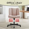 CAVINAS Armless Desk Chairs with Wheels, Swivel Office Chair with Wide Seat, Vanity Chair, Adjustable Swivel Computer Task Chairs, Desk Chair Comfy - 3 of 4