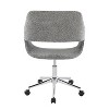 TiramisuBest Contemporary Grey Fabric Task Chair: Adjustable Height, Swivel, Cushioned, Chrome Base (Indoor, 250 lbs Limit, Assembly Required) - 4 of 4
