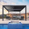 PURPLE LEAF Louvered Pergola Outdoor Aluminum Pergola with Adjustable Roof for Deck Backyard Garden Grey Hardtop Gazebo - 2 of 4