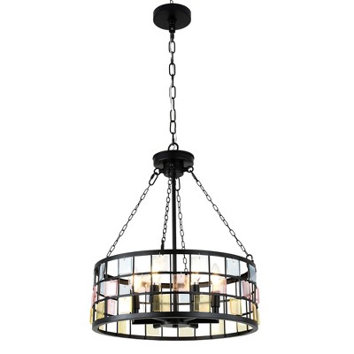 Bella Depot 6-light Black Modern Chandelier Kitchen Island Pendant Light with Adjustable Chain