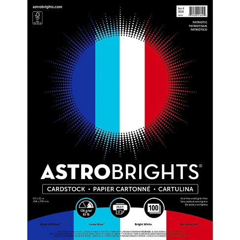 Astrobrights Color Cardstock, 65lb, 8 1/2 x 11, Blast-Off Blue, 250 Sheets  -WAU21911 