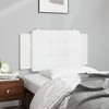 vidaXL Headboard Cushion Hanging Upholstered Pillow Back Bedroom Faux Leather - White 39.4" - 3 of 4