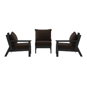 WestinTrends Avalon Outdoor Patio HDPE Sectional Sofa with Patio Cushions - 1 of 4