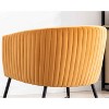 CAVINAS Velvet Accent Chair with Curved Stitched Back and Metal Leg,Cozy Upholstered Living Room Chairs,Reading Chairs for Living Room,Yellow - 4 of 4