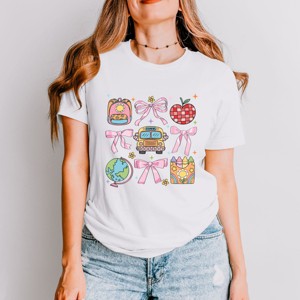Simply Sage Market Coquette School Chart Sparkle Short Sleeve Tee - 1 of 4