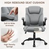 KERDOM Leather Office Chair, Big and Tall Office Chair 400LBS Wide Seat, Gray - 4 of 4
