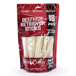 Canine Chews Natural Beef Rawhide Dog Treats - 18ct - 1 of 4