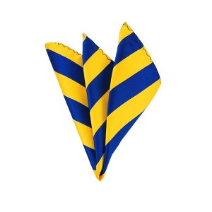 TheDapperTie - Men's College Stripes Woven 10 Inch x 10 Inch Pocket Squares Handkerchief - 1 of 3