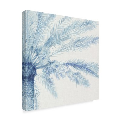 Trademark Fine Art -Megan Meagher 'Chambray Palms Ii' Canvas Art