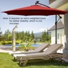 Tangkula 10FT Solar Offset Umbrella Tilted Cantilever Hanging Umbrella with 112 LED Lights Patio Sun Shade with Crank Handle Beige/Coffee/Navy/Wine - 4 of 4