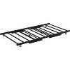 Stand Up Trundle Day Bed, Metal Slats Support with Lockable Wheels, Featuring A Pop-Up Trundle Mechanism, Twin Trundle Bed Frame Only, Black - 3 of 4