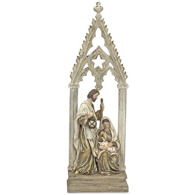 Holy Family Nativity Arch with Gold Finish 23.25"H