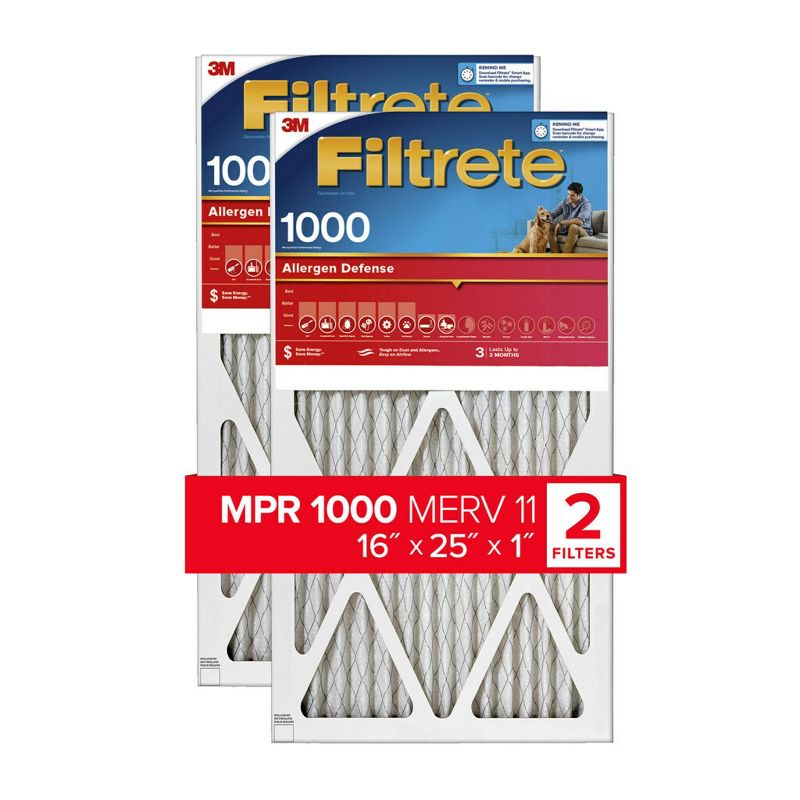 Filtrete 2pk Allergen Defense Air Filter 1000 MPR, 3 of 15