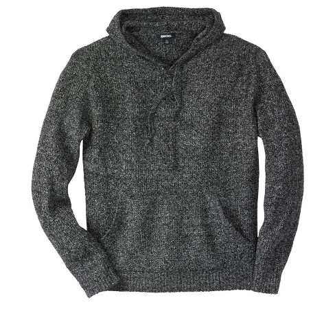 Kingsize Men's Big & Tall Shaker Knit Hoodie - 8xl, Black : Target