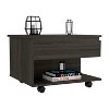 Vynxaria Lift Top Coffee Table with Casters and Concealed Storage in Carbon Espresso - 2 of 4