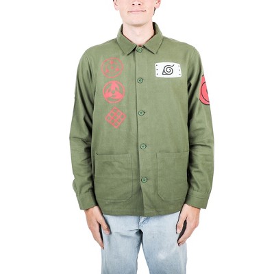 Naruto Shippuden Kakashi Hatake Men's Olive Chore Jacket