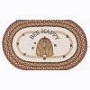 Earth Rugs Bee Happy Oval Patchwork Tread 20"x30" Farmhouse Hallway Runner - 3 of 3