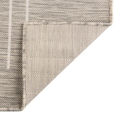 Gray Square Synthetic Outdoor Washable Area Rug