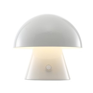 7" Porcini Contemporary Bohemian Rechargeable/Cordless Iron Integrated LED Mushroom Table Lamp - JONATHAN YFeb - 1 of 4