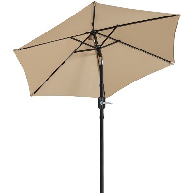 Yaheetech 7.5 FT Patio Umbrella Market Umbrella for Garden, Backyard, Pool, Beach