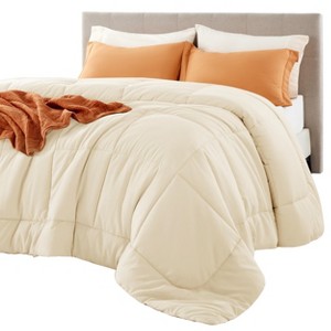 Bedsure Comforter Duvet Insert - Quilted Comforters Queen Size, All Season Duvet, Down Alternative Bedding, with 8 Tabs, Gifts for Women/Men, White,Qu - 1 of 4