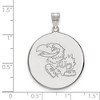 Black Bow Jewelry 14k White Gold Kansas Jayhawks NCAA Extra Large Pendant - 2 of 3