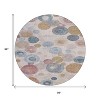 Blush Blue And Taupe Geometric Washable Indoor Outdoor Area Rug - 3 of 4