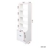 Kumasinova 58" Wooden Nightstand withTall Bookshelf,Space-Saving Night Stand with Drawers,Bedside Table with Open Shelves for Bedroom - 2 of 4